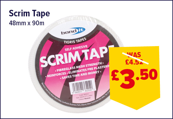 Bond It Drywall Self Adhesive Scrim Tape 48mm x 90m