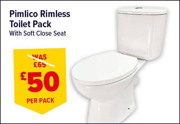 Pimlico Rimless Toilet Pack with Soft-Close Seat