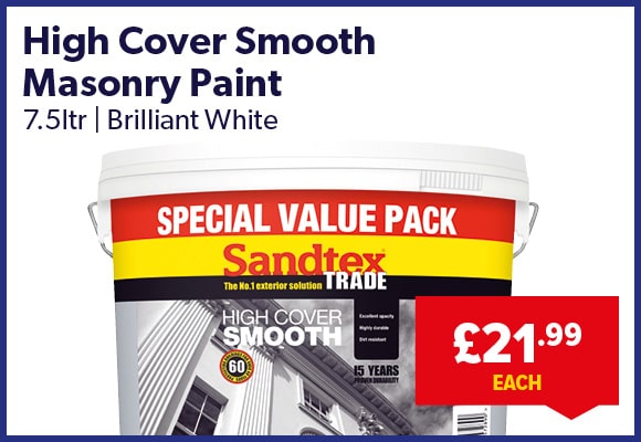 High Cover Smooth Masonry Paint Brilliant White