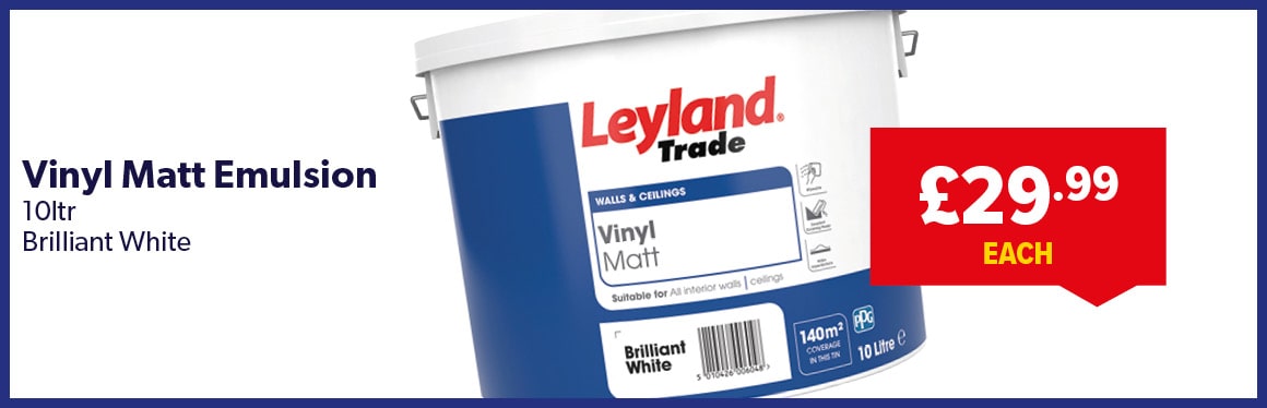 Leyland Trade Vinyl Matt Emulsion Brilliant White