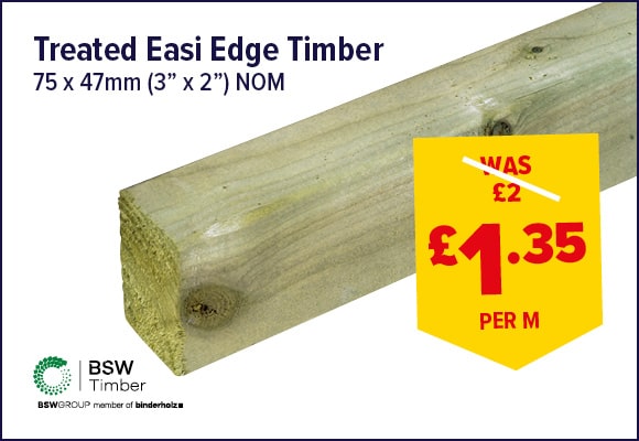 Sawn Treated Easi Edge 75 x 47mm
