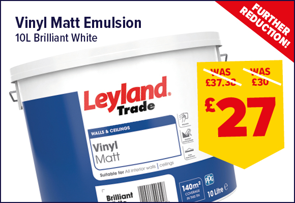 Leyland Trade Vinyl Matt Emulsion Brilliant White