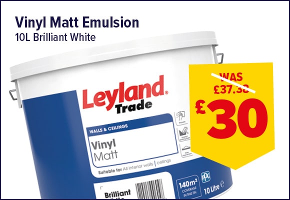 Leyland Trade Vinyl Matt Emulsion Brilliant White