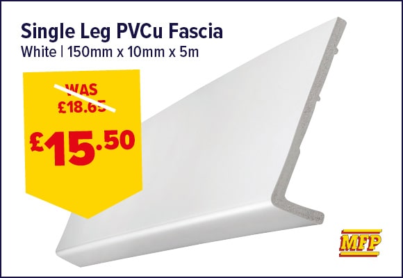 Single Leg White Universal Fascia Board