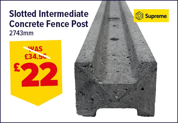 Supreme Pro Slotted Intermediate Concrete Post