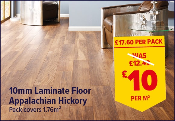 Krono Atlantic Appalachian Hickory 10mm Moisture-Resistant Laminate Flooring