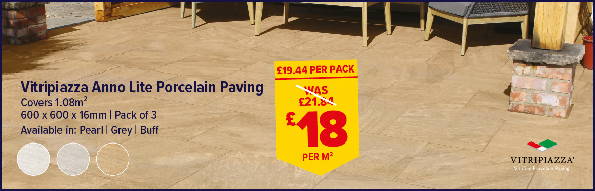 Vitripiazza Anno Lite Pearl Porcelain Paving Slabs