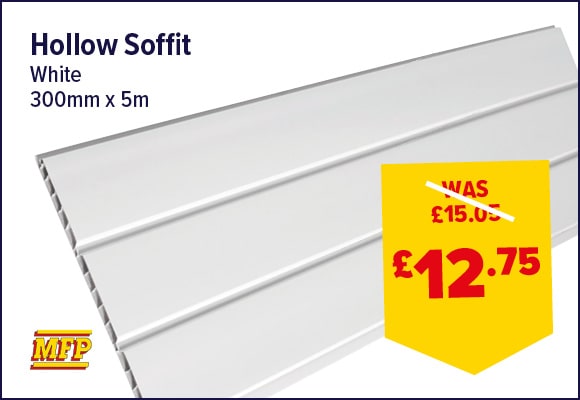 Hollow Soffit Board White