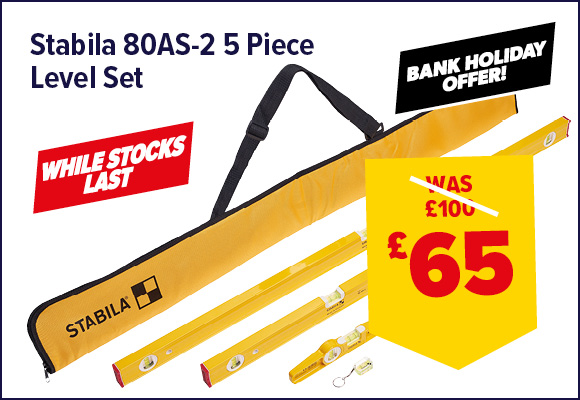 Stabila 5 Piece Spirit Level Set with Keyring & Carry Bag