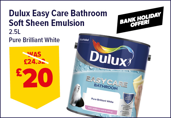 Dulux Easycare Bathroom Paint White 2.5L