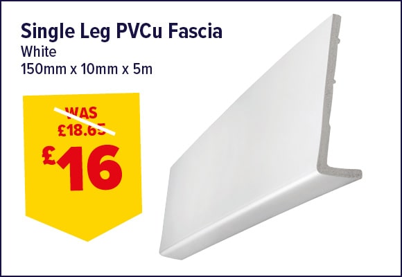 Single Leg White Universal Fascia Board