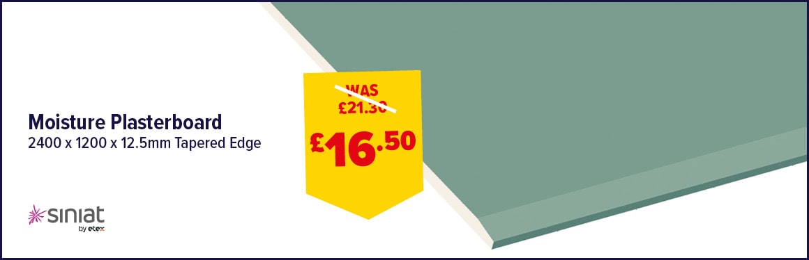 Siniat Moisture Board Tapered Edge 2400 x 1200 x 12.5mm