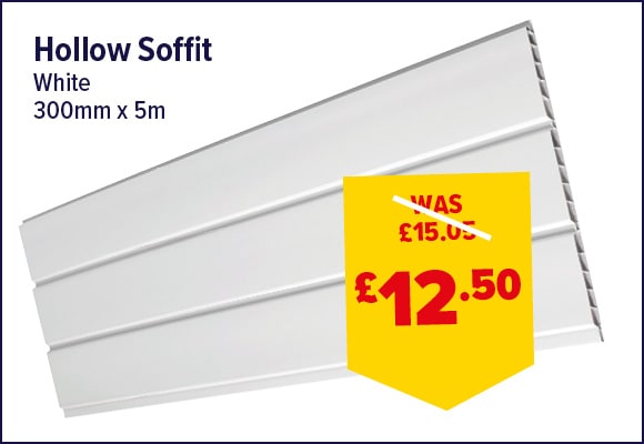 Hollow Soffit Board White