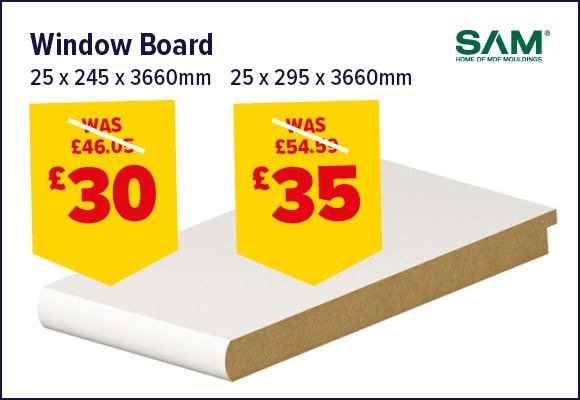 Primed MDF Window Board