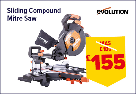 Evolution 255mm Sliding Compound Mitre Saw