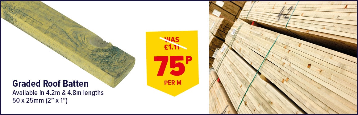 Graded Roof Batten Treated