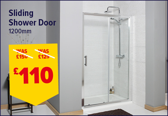 K-Vit Silver Sliding Shower Door 