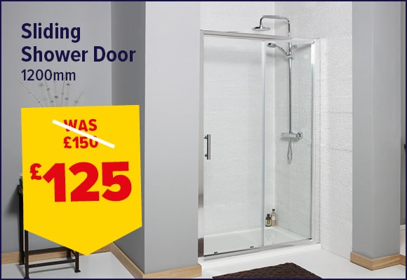 K-Vit Silver Sliding Shower Door 