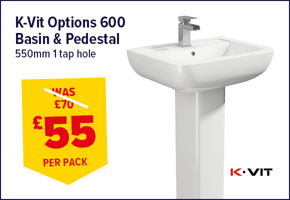 K-VIT OPTIONS 600 BASIN + PEDESTAL PACK