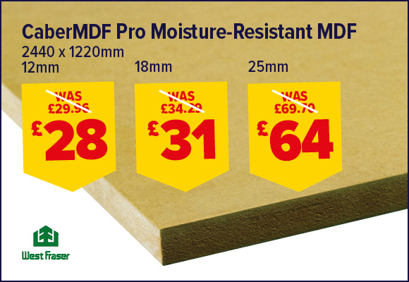 CaberMDF Pro Moisture Resistant MDF Board FSC®
