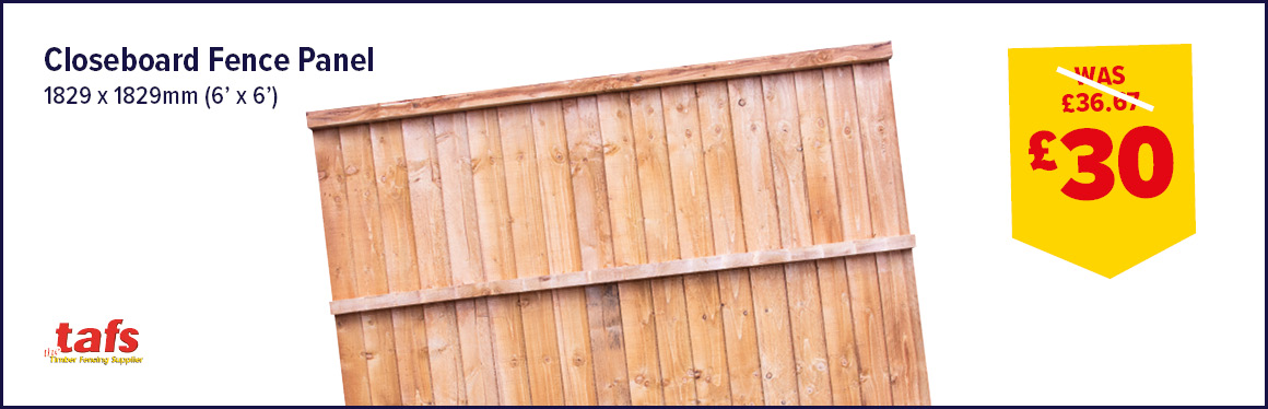 FENCE CLOSEBOARD PANEL 1829X1829MM