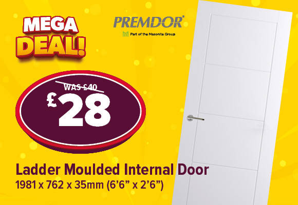 Ladder Smooth Internal Door 1981 x 762 x 35mm (6'6