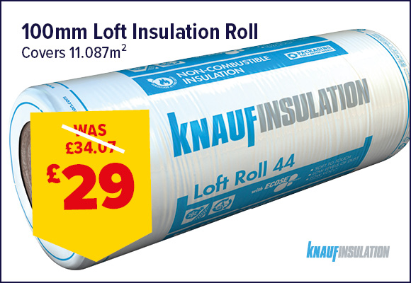 Knauf Insulation Loft Roll 44 100mm 11.087m²