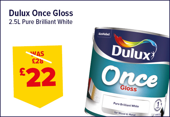 DULUX ONCE GLOSS PURE BRILLIANT WHITE 2.5L