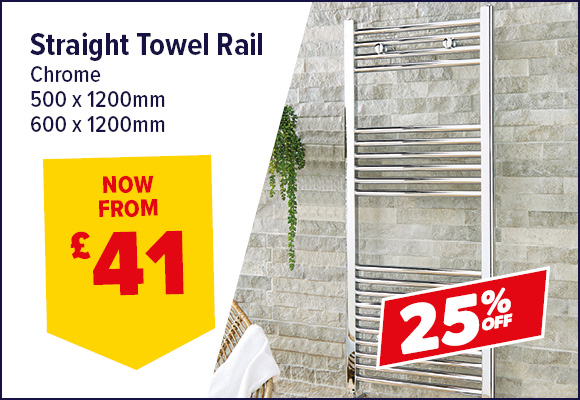 STRAIGHT TOWEL RAILS - 25% OFF
