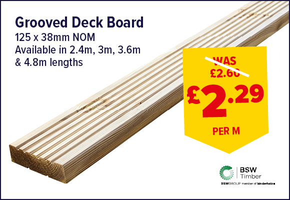 DECK BOARD NOM GROOVED PEFC/16-37-158