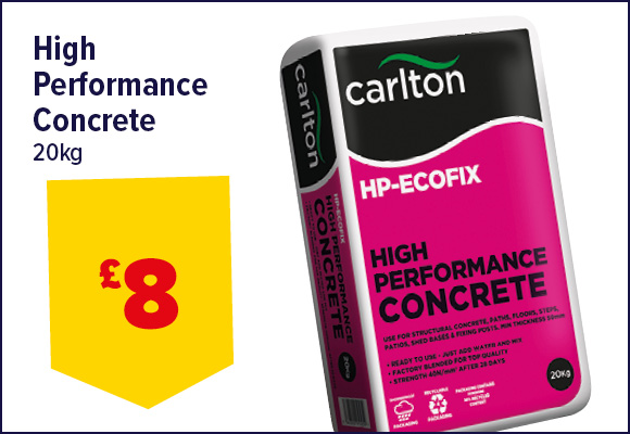 CARLTON HIGH PERFORMANCE CONCRETE 20KG MAXI BAG