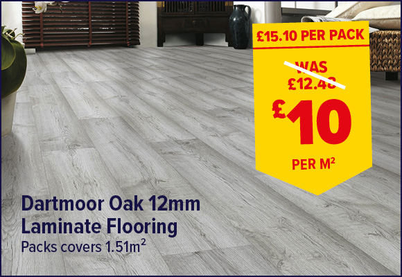 EUROHOME LAMINATE FLOOR 12mm DARTMOOR OAK 1.51m2 FSC® C014770