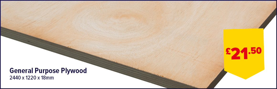 GENERAL PURP PLYWOOD 2440X1220X18 CE2+ E1 EN636-2 FSC® C014770