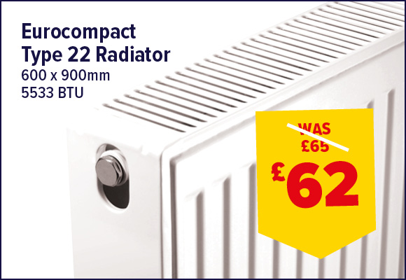 EUROCOMPACT RADIATOR TYPE 22 600 X 900 DC 5533 BTU
