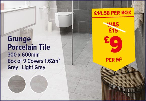 GRUNGE PORCELAIN TILE GREY